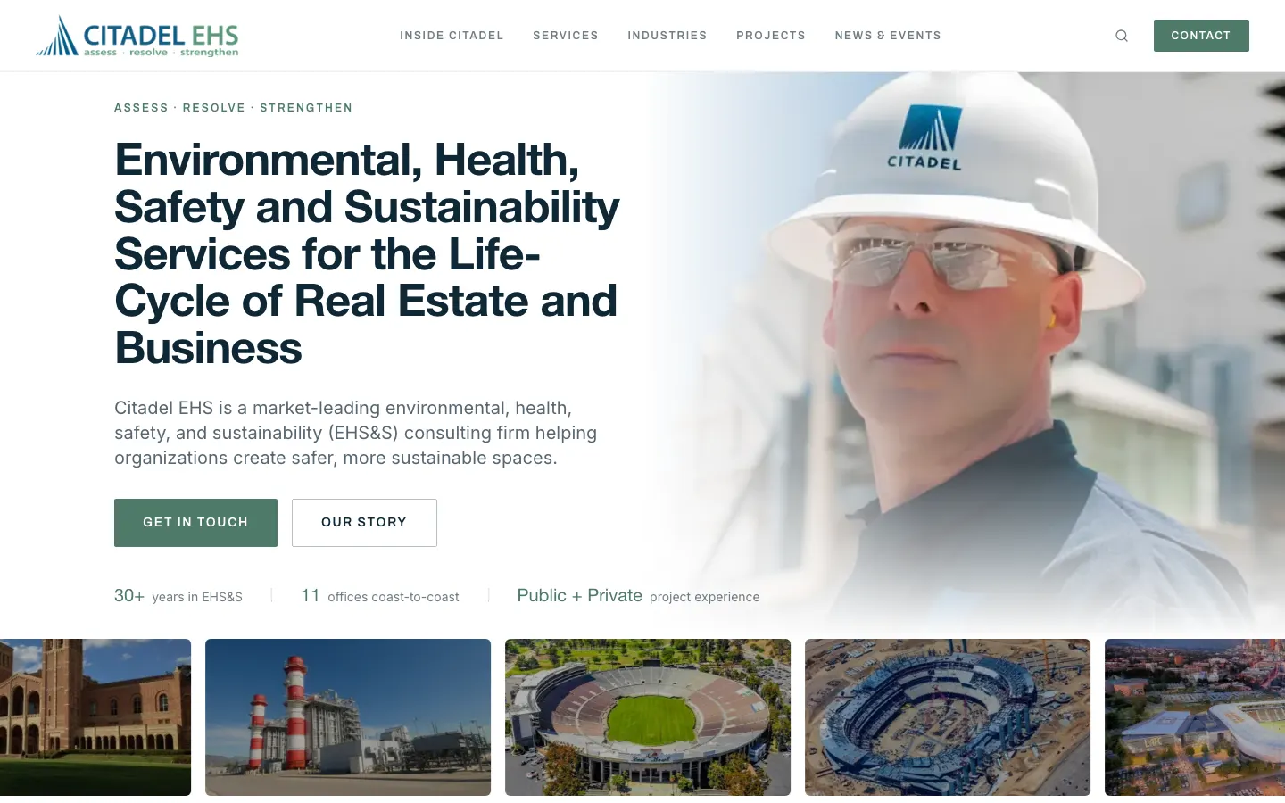 Citadel EHS website on a laptop