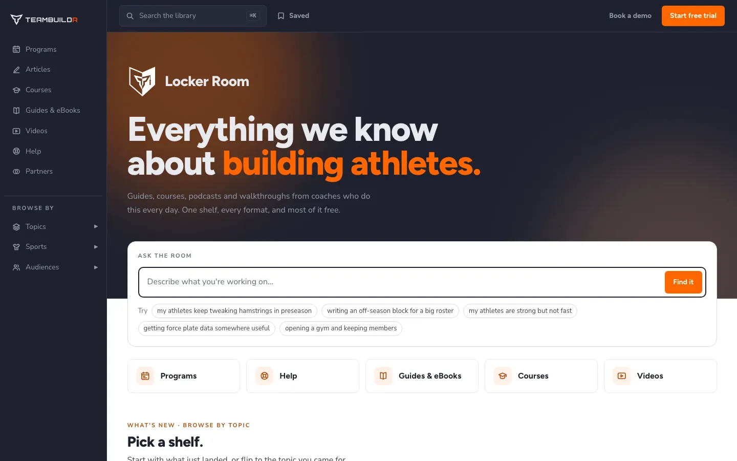 Locker Room website on a laptop